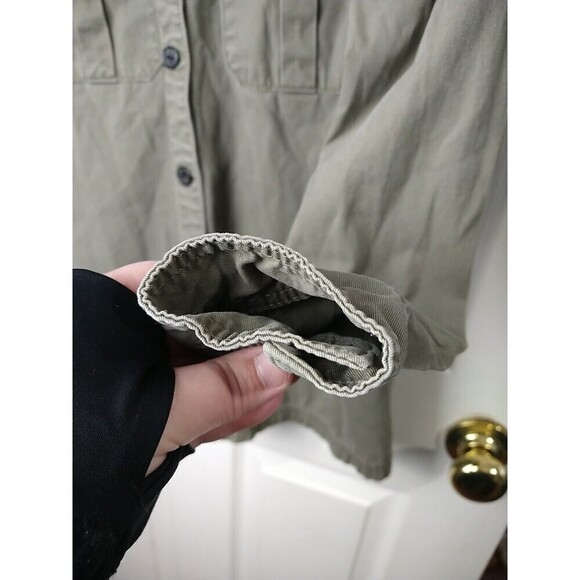 Forever 21 Olive Green Button Front Long Sleeve Army Shacket. Size S - Picture 9 of 12